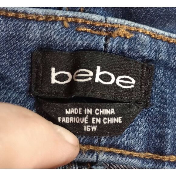 Bebe Jeans Ladies 16W Heartbreaker Skinny Studded - Picture 5 of 8